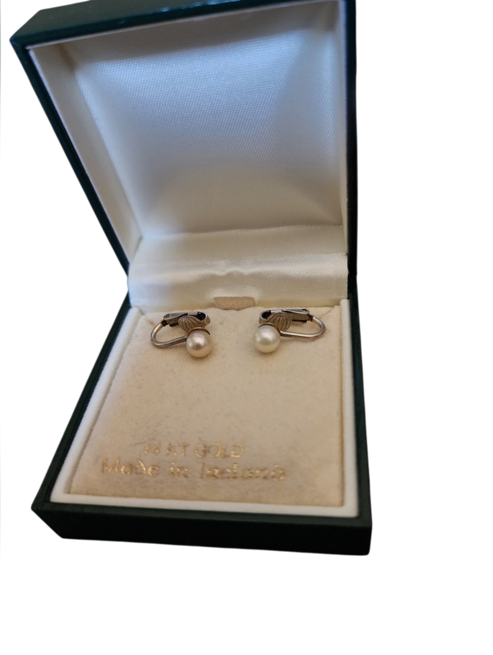 Vintage Pearl Divers Cultured Pearl Silver 925 Clip Earrings